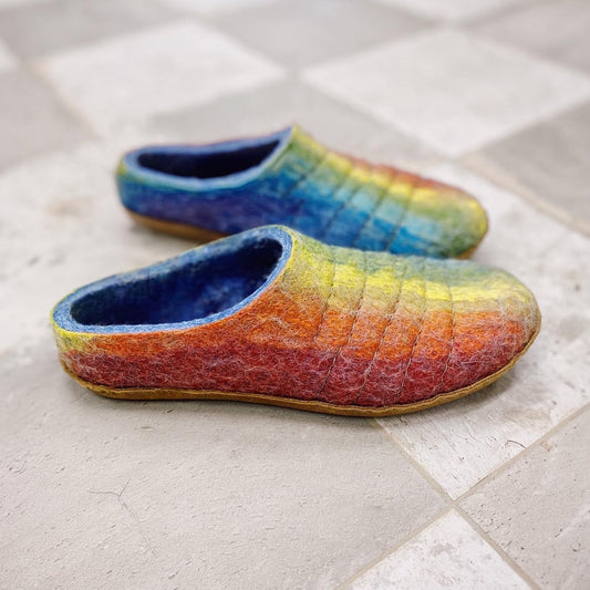 Turquoise - Rainbow COCOON Clogs for Women