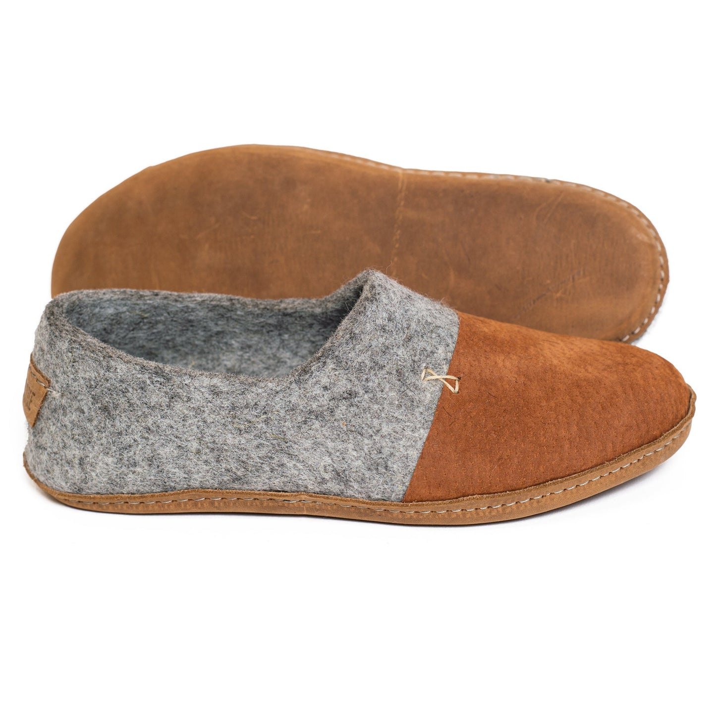 [felted_slippers],[wool_slippers], [burebure_slippers], [warm_wool_slippers], Grey WOOCAPS Clogs for Men, Bure Bure wool slippers
