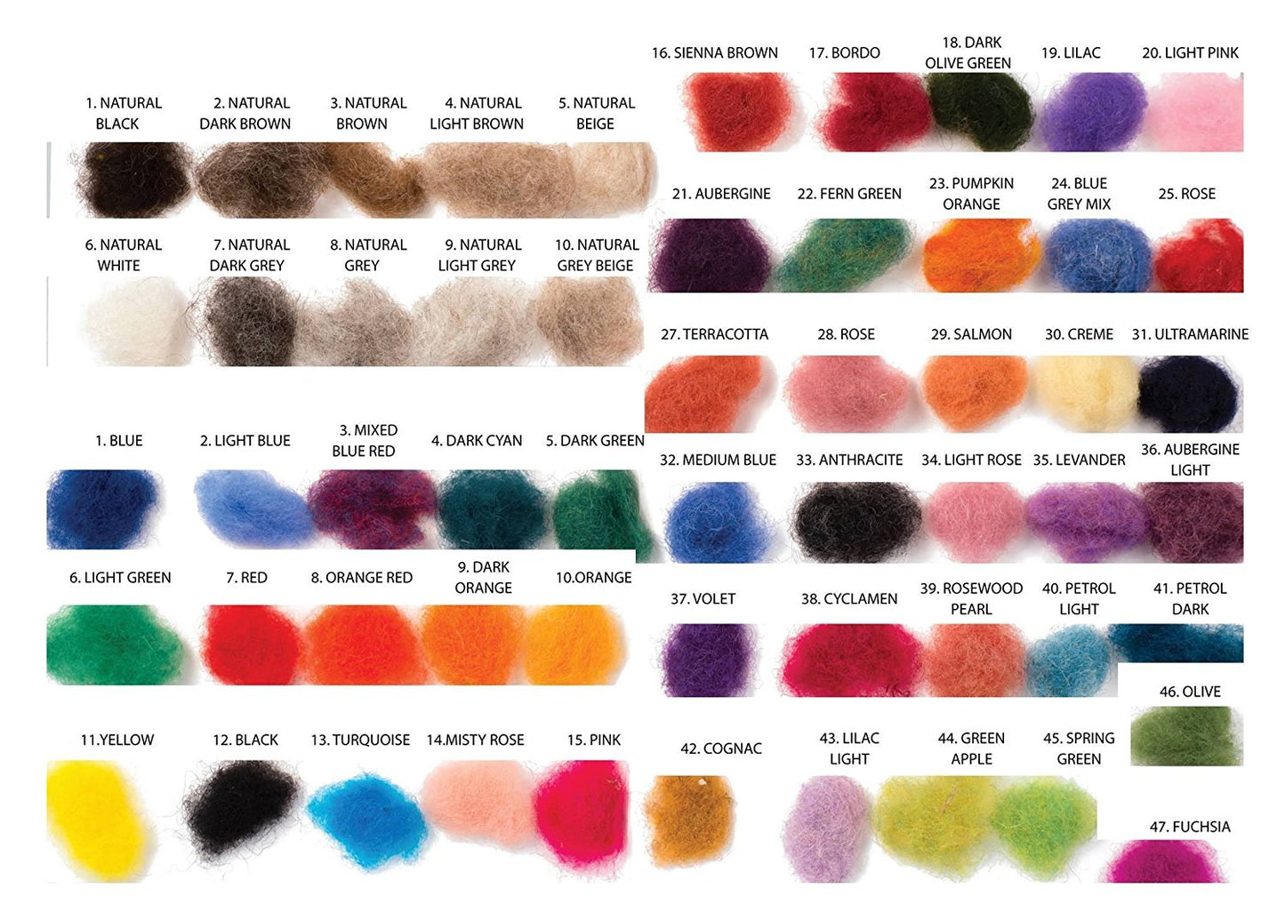 BureBure wool color chart