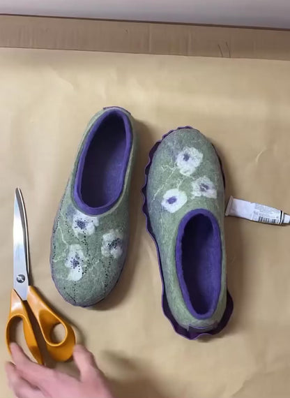 Gray Viola 2in1 slippers