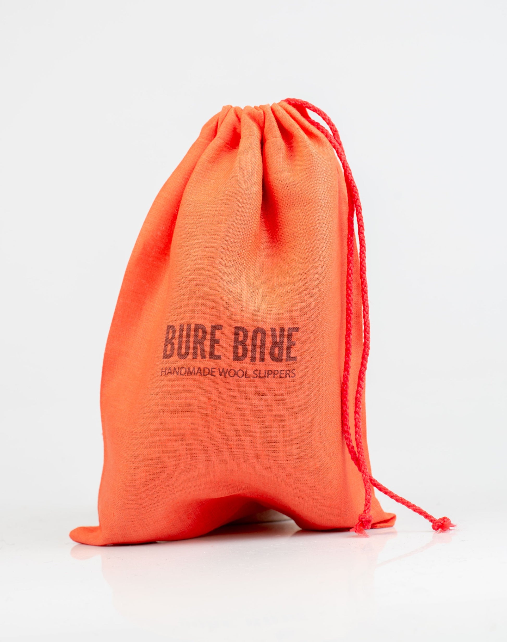 Handmade pure linen bag with personalisation & linen rope