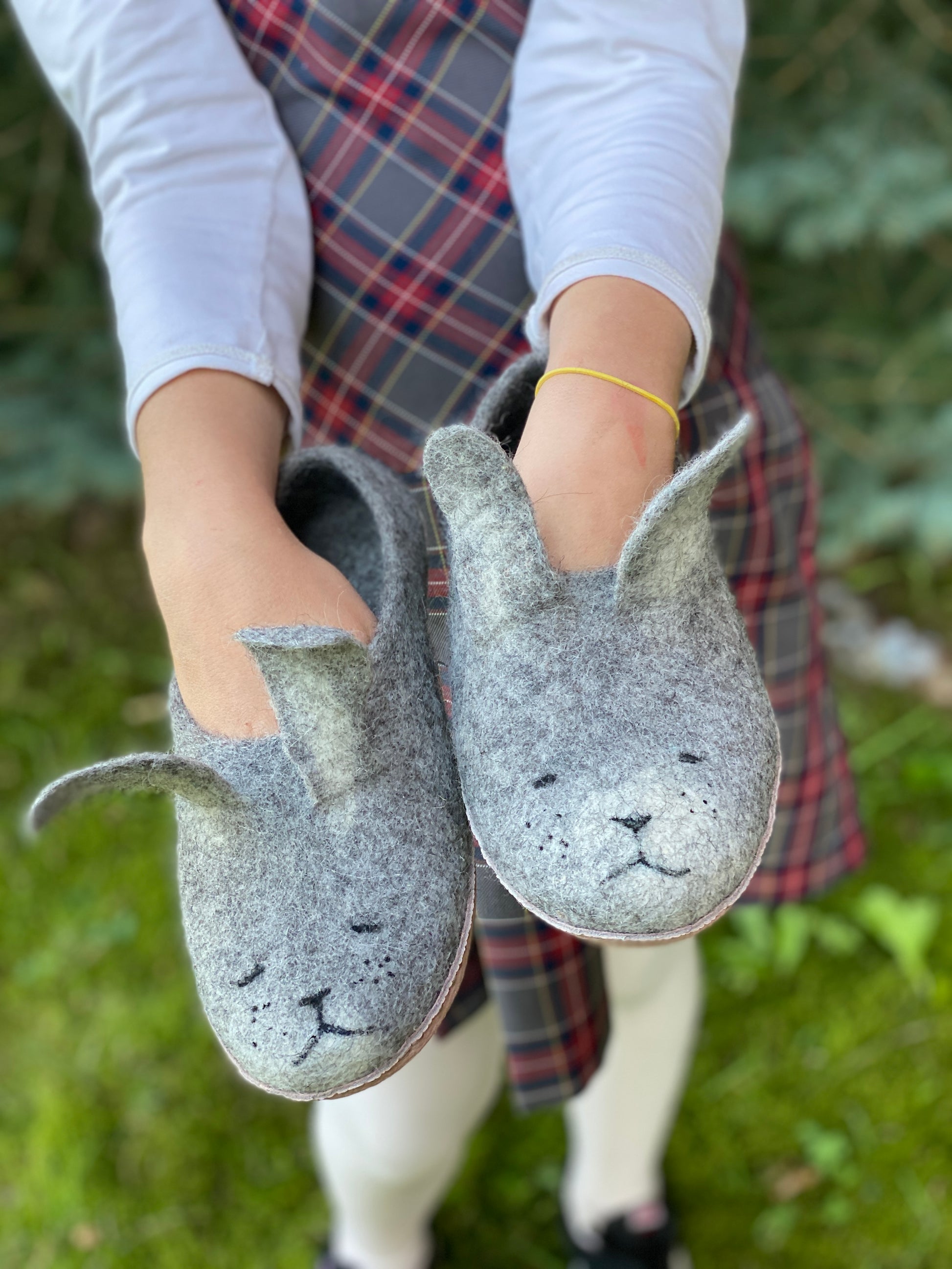om Drik vand missil Grey Bunny Slippers Youth (Eu 30/39) – BureBure shoes and slippers