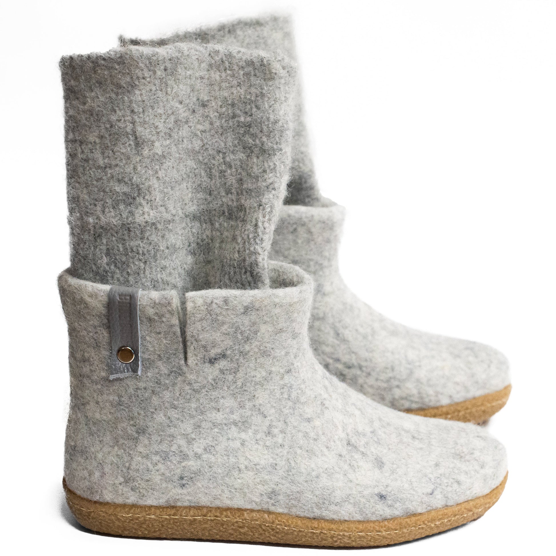 Women's WOOBOOTS with Knitted Leg Warmers, Hand Felted by BureBure –  BureBure shoes and slippers