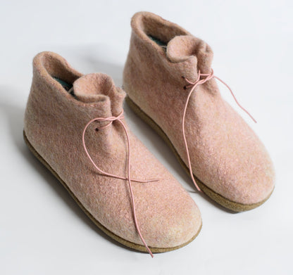 [felted_slippers],[wool_slippers], [burebure_slippers], [warm_wool_slippers], Women's WOOBOOTS - Powder, BureBure shoes and slippers