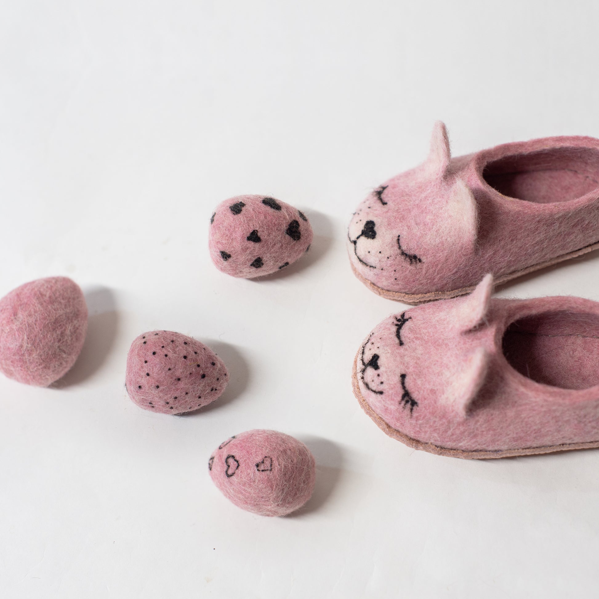 Pink Bunny Slippers Toddler Kids (Eu 23/30) – BureBure handmade
