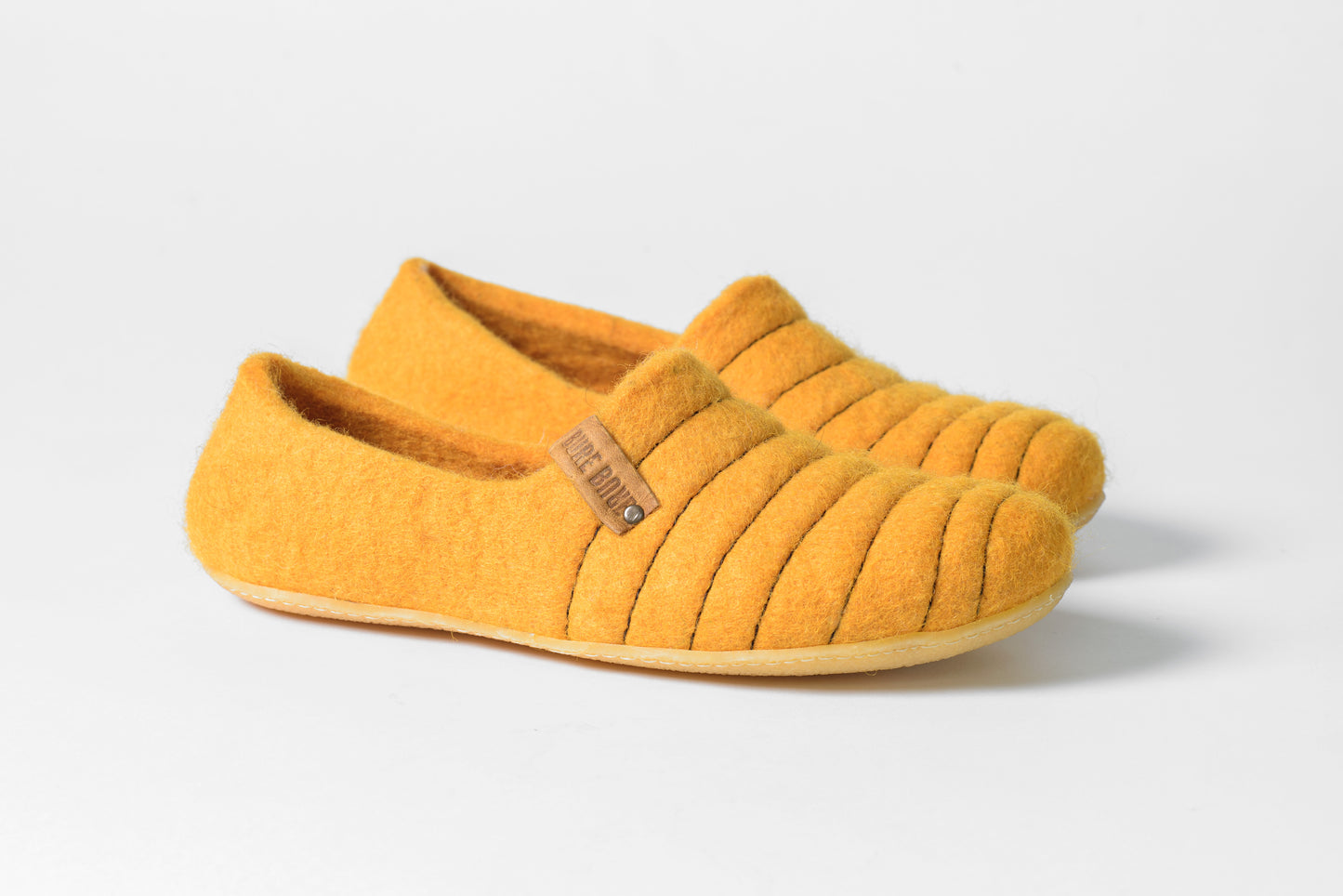 Sunflower Yellow Women's Cocoon Slippers with Rubber Soles