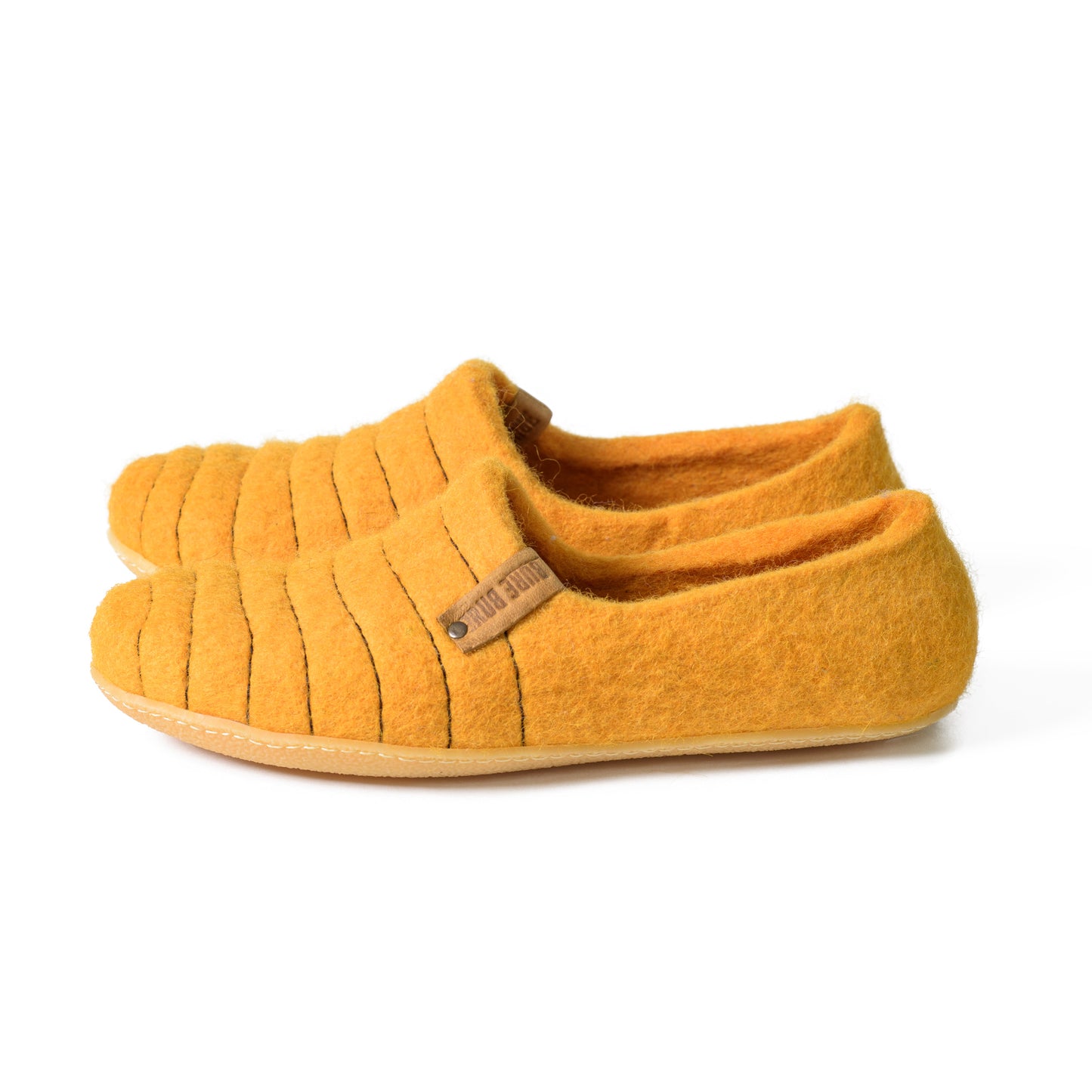 Sunflower Color Cocoon Felted Wool Clogs Style Slippers for Women