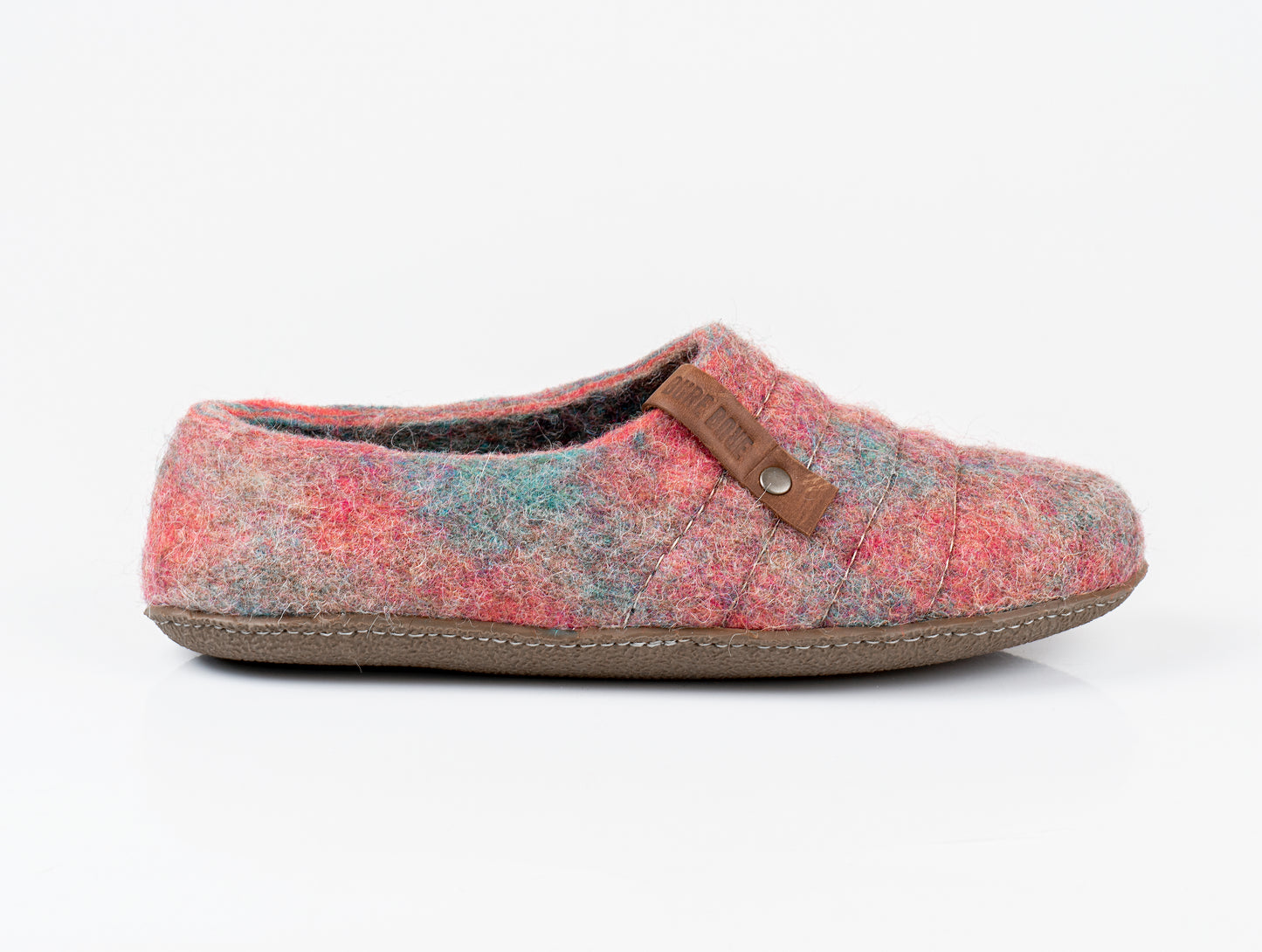 Muted Colors Modern Warm Womens Slippers from Felted Wool - Cocoon No-heel Shoes