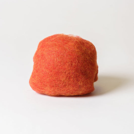 Red Orange Wool for Wet felting from BureBure Wool Color Palette 
