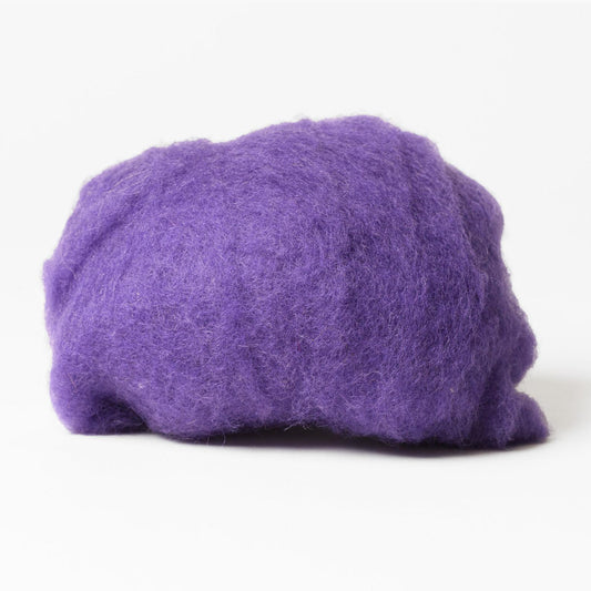 Lilac Purple Wool Batt, Uncombed Wool for Wet Felting