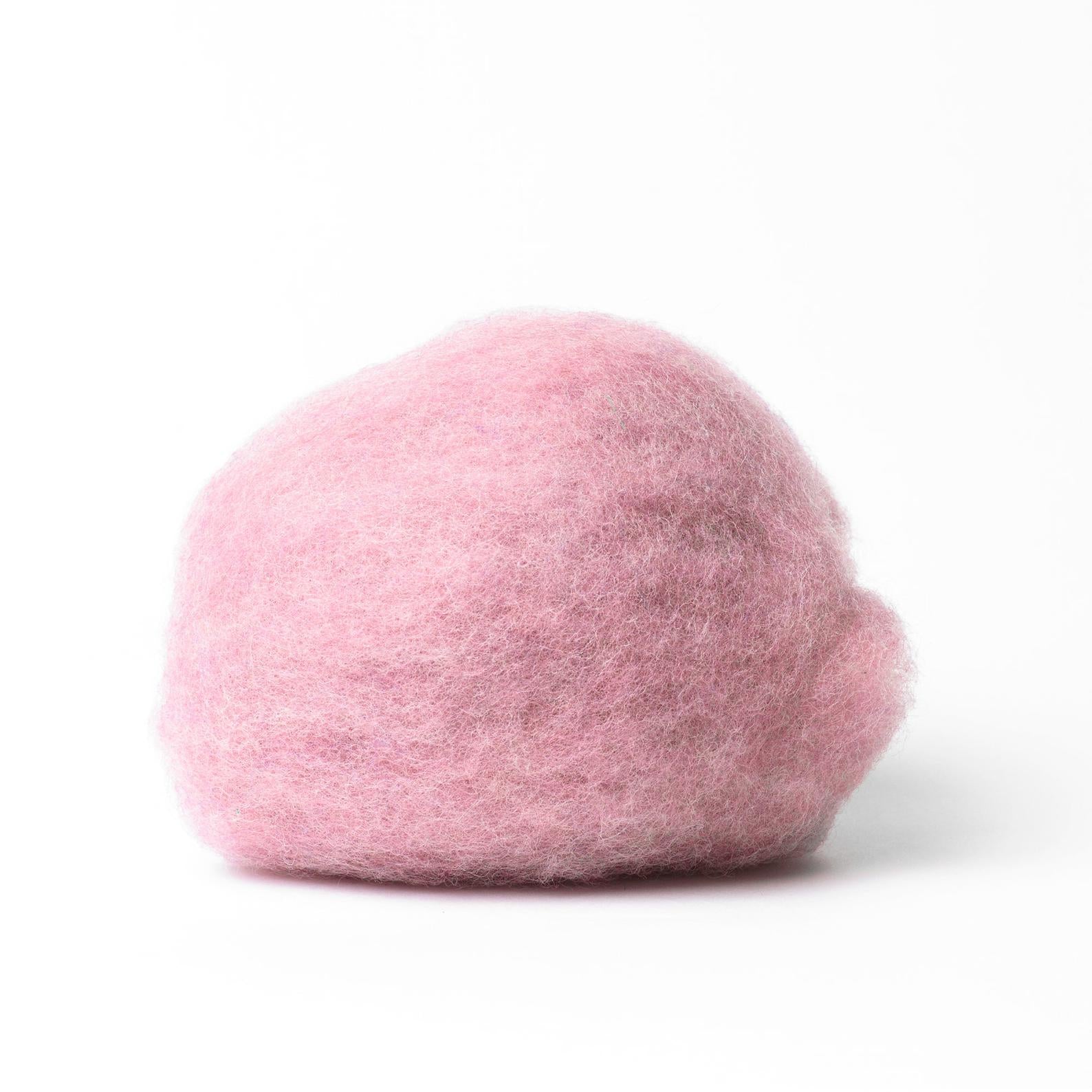 Pastel Blossom Pink Wool Batt for Professional Wet Felting