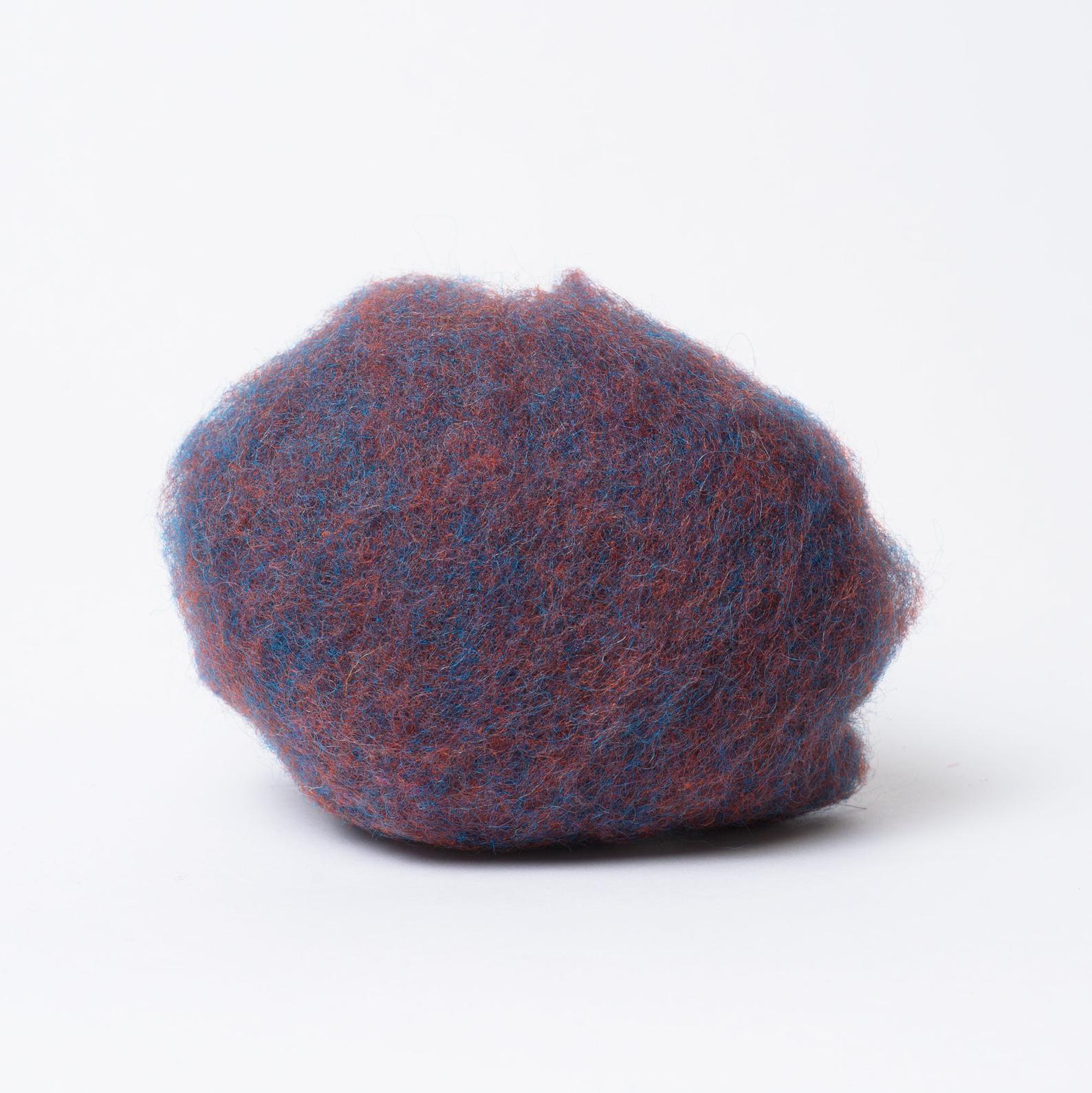 Cinnamon Turquoise Wool Color Blend, BureBure Wool for Wet Felting, Color palette 2021