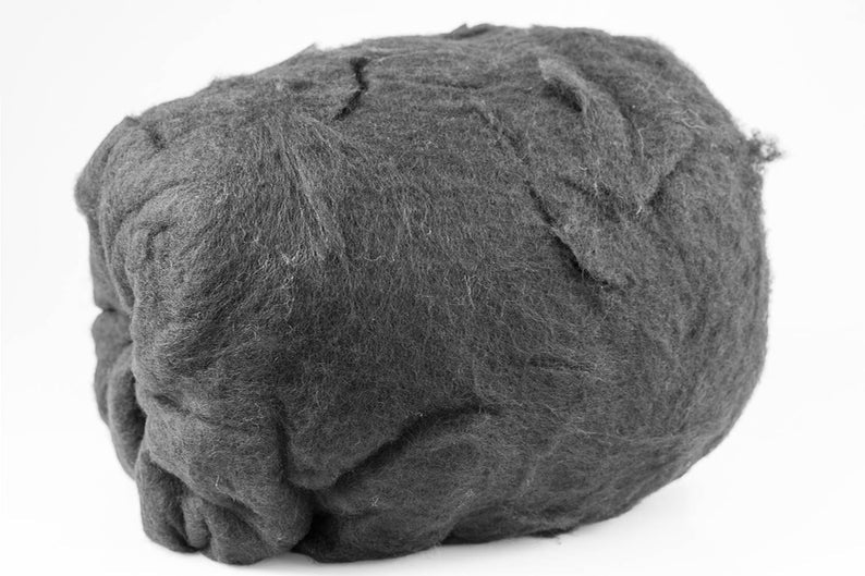 Black Tyrolean Bergschaf Wool Batch for Felting Workshops