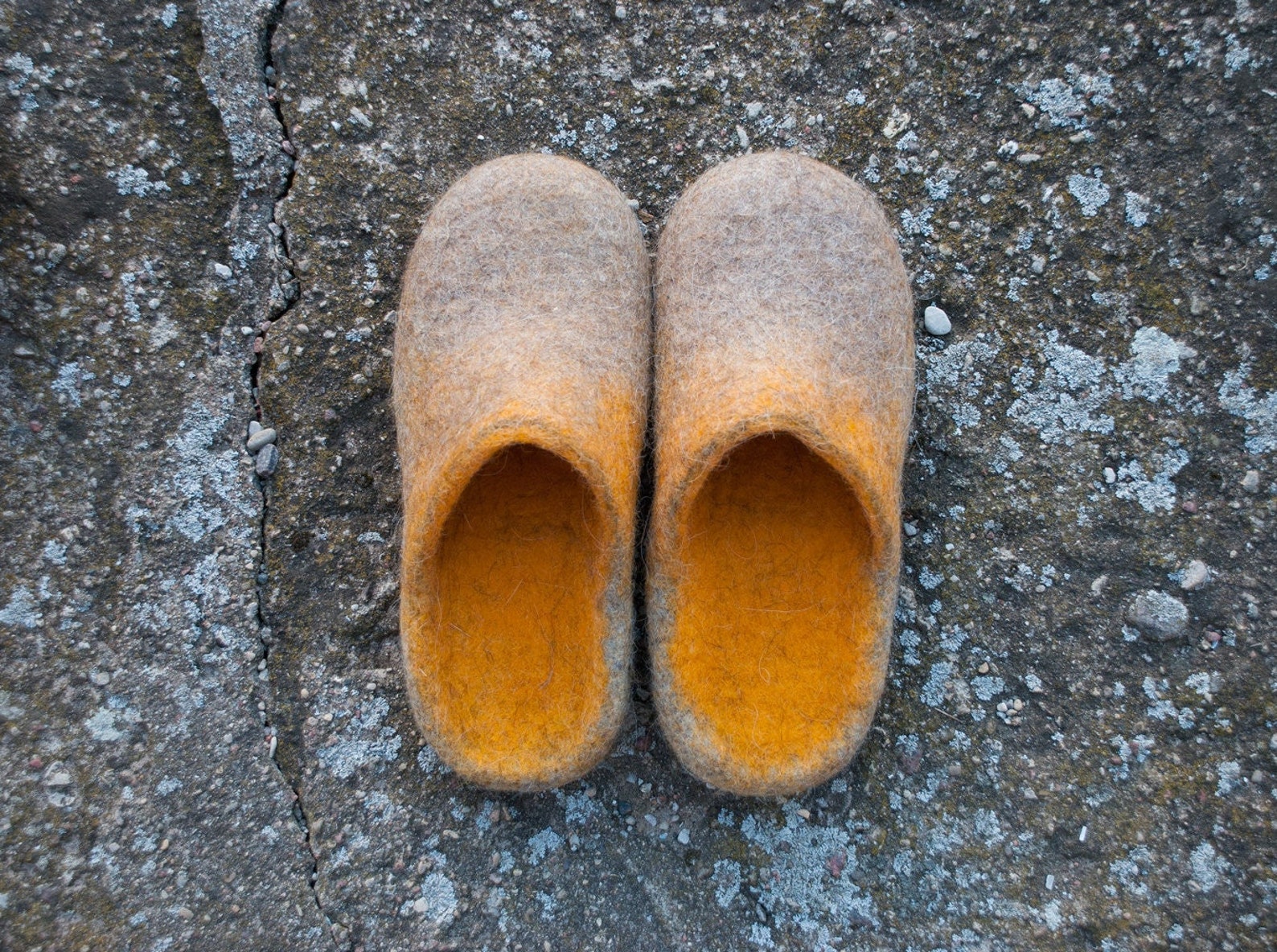 [felted_slippers],[wool_slippers], [burebure_slippers], [warm_wool_slippers], Colorful Felted Wool Slides Slippers for Men, Bure Bure wool slippers